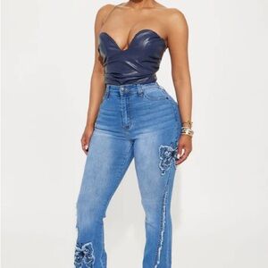 Blue Distressed Women Jeans